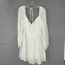 Astr the Label Dress Womens Sz M Off White FLowy Semi Sheer Fairy Angelcore