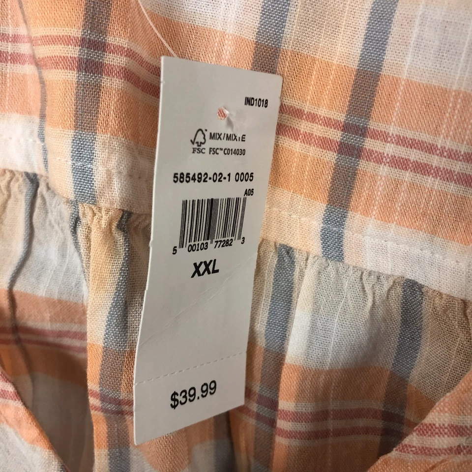 Top sin mangas con volantes a cuadros talla XXL nuevo con etiquetas Foto 3 de 4