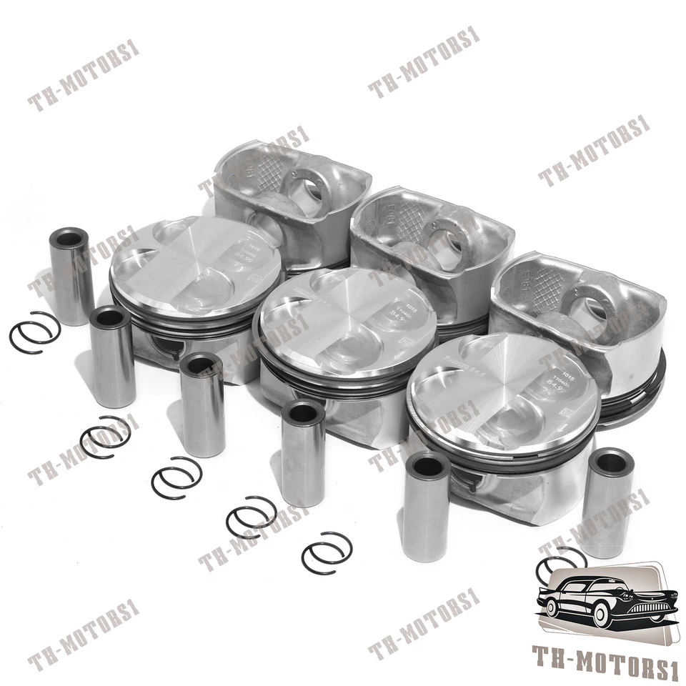 Juego de 6 pistones y anillos Mahle 10.7:1 OEM BMW 125i 330i 528i 630i 730i X1 X3 X5 Foto 3 de 4