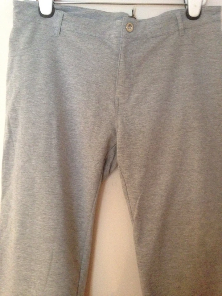 NUEVO CON ETIQUETAS MUJER NANA MODA GRIS ELÁSTICO TIRAR EN CREMALLERA MOSCA ELÁSTICO CAPRI 2XL  Foto 2 de 4