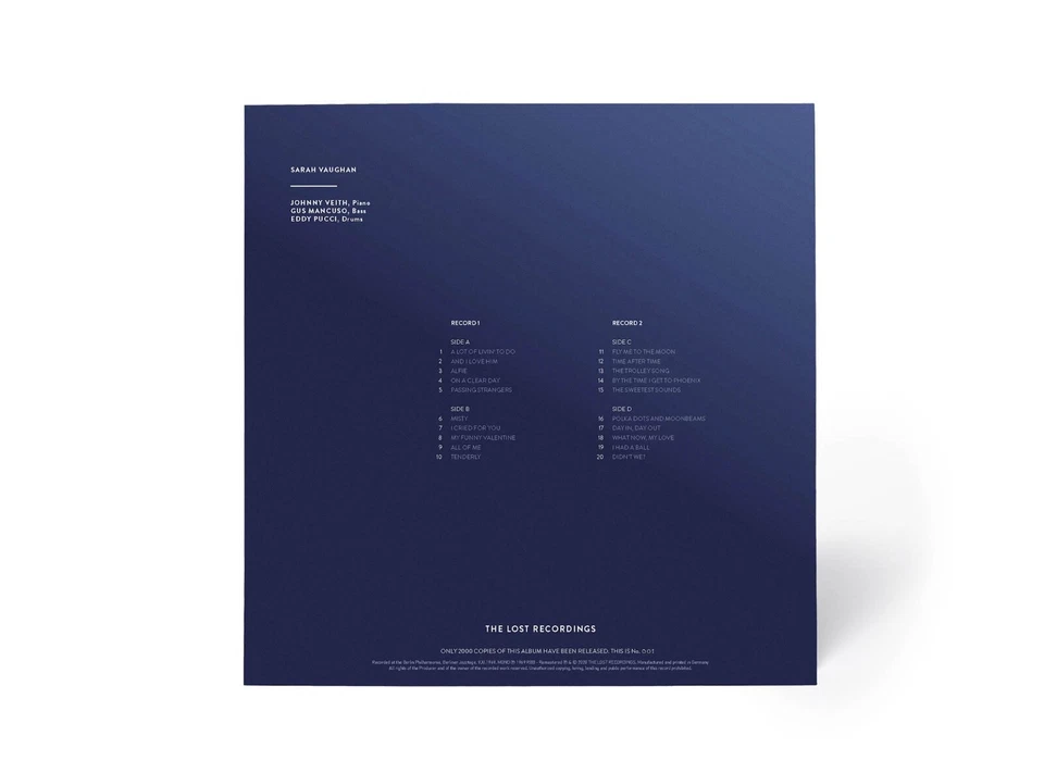 Sarah Vaughan Live at The Berlin Philharmonie 1969 Lost Recordings 2LP SEALED Foto 3 de 3