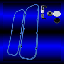 Valve Cover Gaskets And Smooth Chrome Oil Cap Pcv 396 427 454 502 Bb Chevy