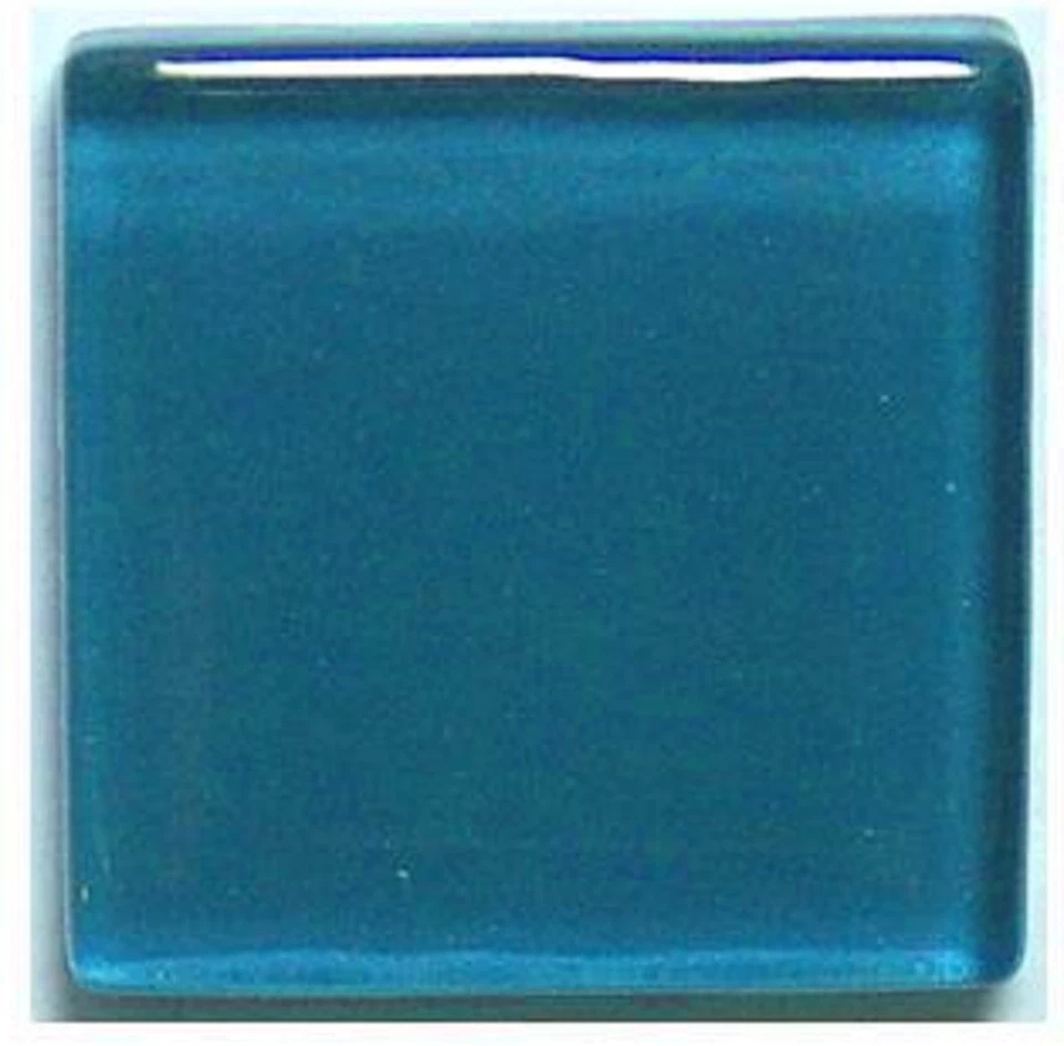 Turquoise Blue Glass Mosaic Tile Pieces - 50 Tiles - 3/8 inch - Mixed Media Art - Image 1 of 1