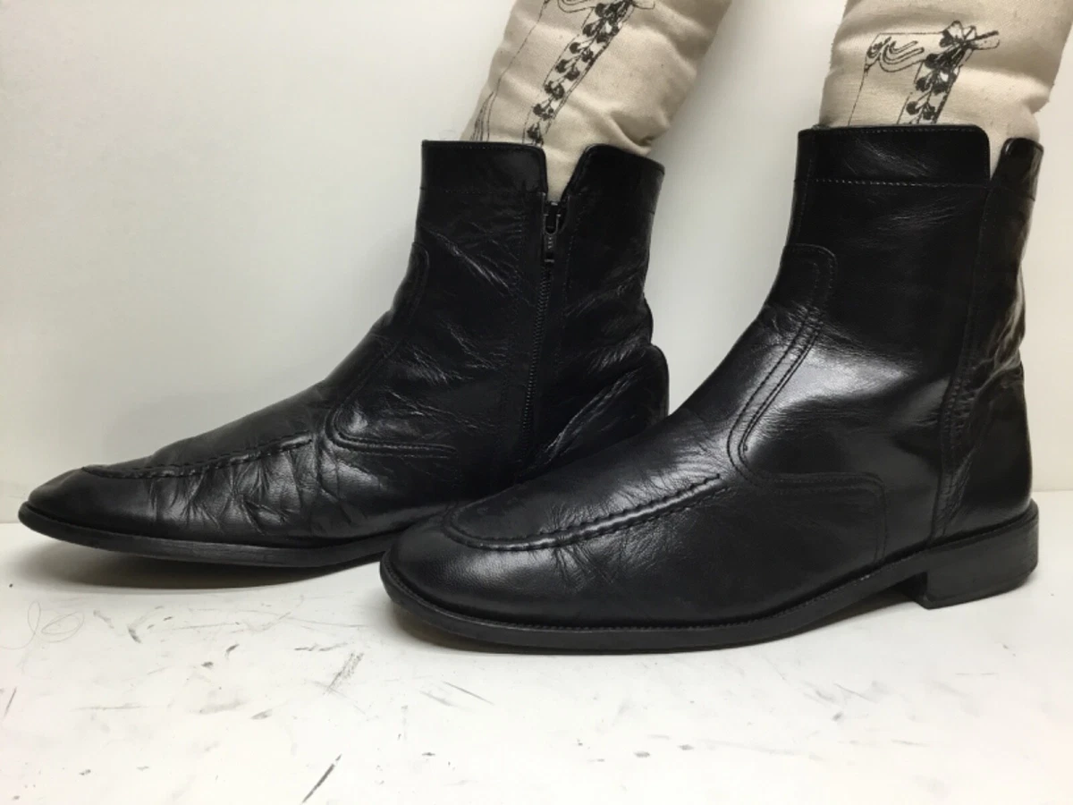 David Taylor Black Leather Ankle Boots Vintage VINTAGE David Taylor Black Leather Ankle Boots Men main image 3