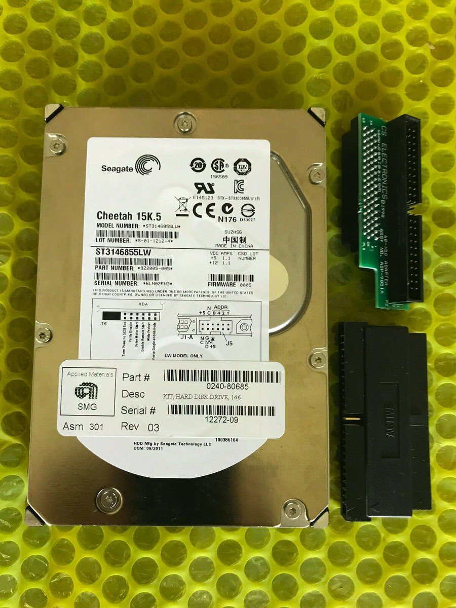 Applied Materials AMAT 0240-80685, KIT, HARD DISK DRIVE, 146GB 