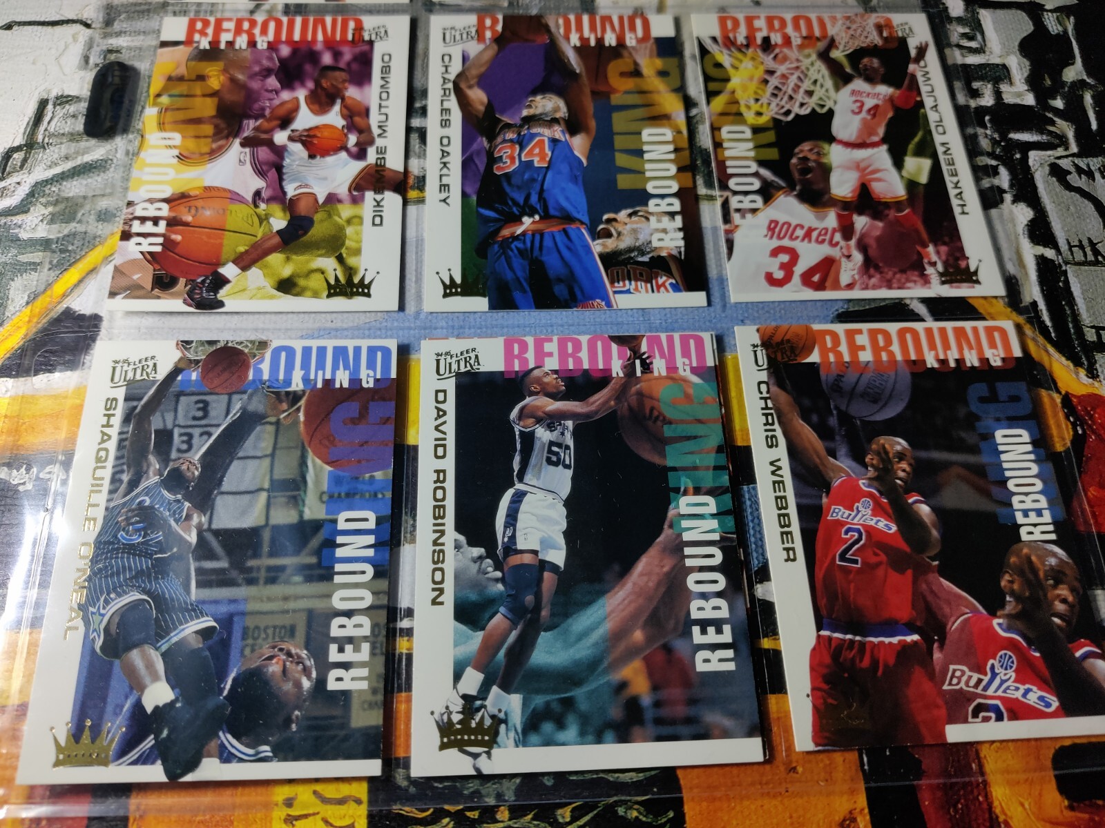 NBA Trading Cards Fleer Ultra 199495 Rebound King complete 10 Card Lot