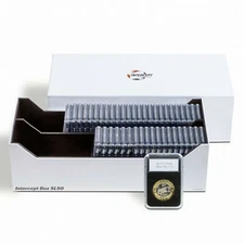 Coin Slabs Storage Best Box INTERCEPT Shield For 50 Certified PCGS NGC Holders