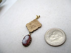 Victorian Antique Gold Filled Etched Cameo Dangle Pendant [P39] — photo 3