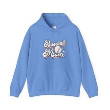 Retro Baseball Mama With Baseball Unisex Heavy Blend™ Hooded Sweatshirt