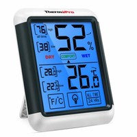 Thermopro TP55 Digitales Thermo-Hygrometer Raumklima-Indikator Lcd-Display Weiß