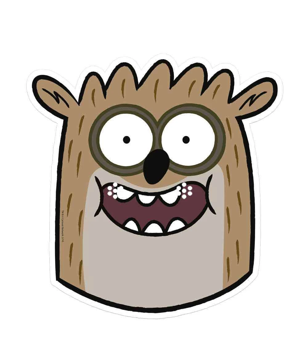 Rigby Regular Show Raccoon Officially Licensed 2D Fun Single Card Face Mask  | eBay