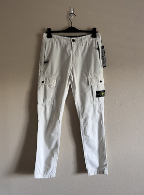 Stone Island Dual Pocket Cargo Pants - Size 30 - White - 7615303WA - NEW