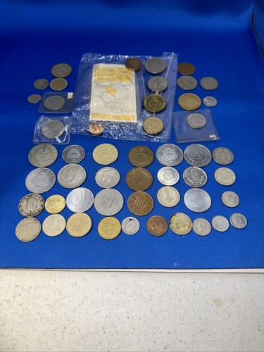 1/2 + Lbs Pound Coin Lot Colombia Brazil Spain Costa Rica Guatemala And More