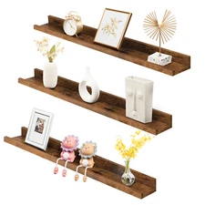 HOOBRO Floating Shelves Wall Shelf Set of 3 Hanging Shelf w/ Invisible Brackets