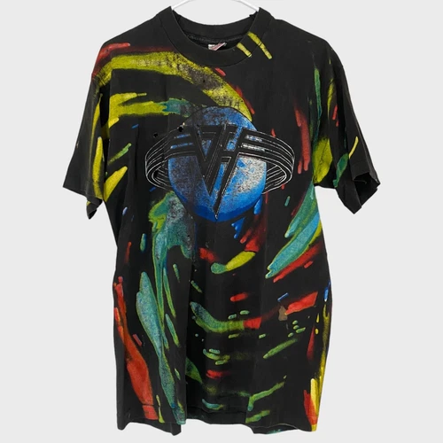 Van Halen Live U.S Tour Concert Rock Band T Shi 1990s vintage concert t-shirt, vintage, size L, single stitch, B+ condition