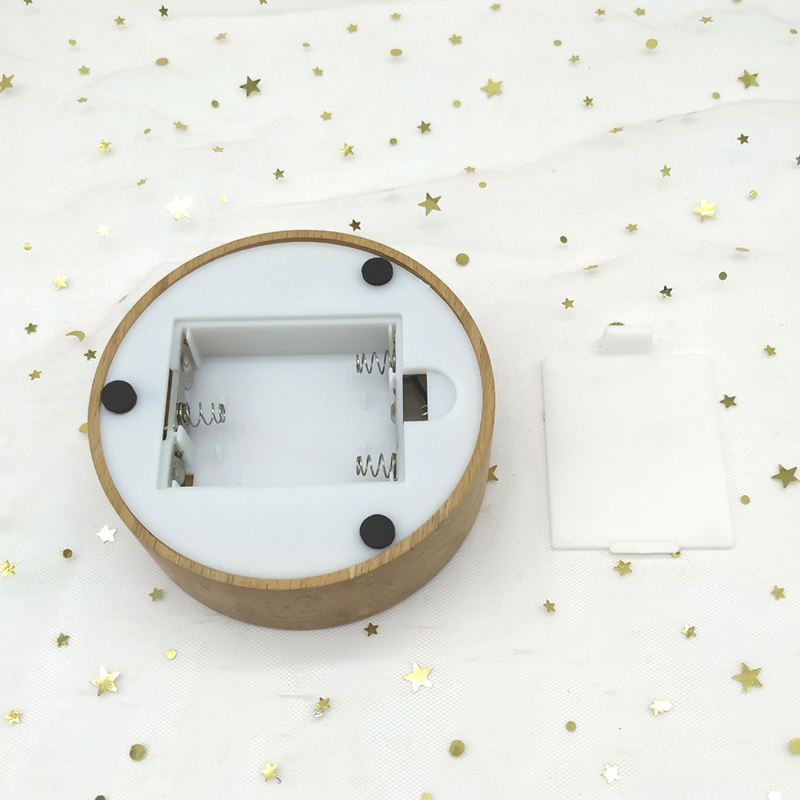 Ausla LED-Lichtsockel Aus Eichenholz - Beleuchteter Sockel Für Kristall & Glasschmuck