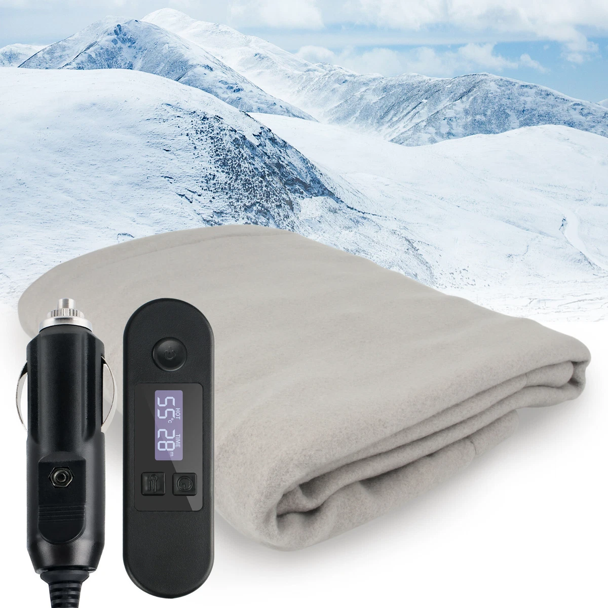 Cigarette lighter heated blanket hot sale
