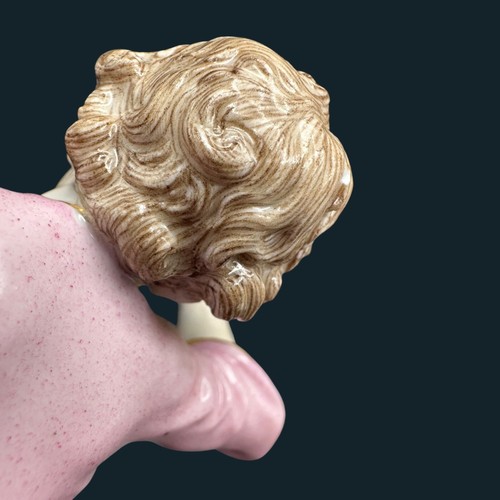 MEISSEN - PORCELAIN FIGURINE BOY GRAPES SCULPTURE CHERUB MIESSEN CROSSED SWORDS - Picture 6 of 21