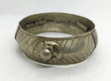 VINTAGE TUAREG SILVER COLOR BRACELET HANDMADE TRIBAL BANGLE AFRICAN MOROCCAN JEW