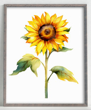 Floral Art Print, Sunflower Wall Art Decor, Botanical Wall Art, Nature Decor 41
