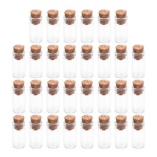 30PCS Mini Glass Bottles Small Glass Cork Bottles Wishing Bottles for Party