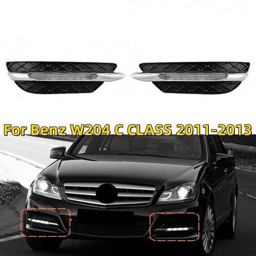 LED DRL Daytime Running Fog Driving Light For Benz W204 C250 C300 C350 2011-2013