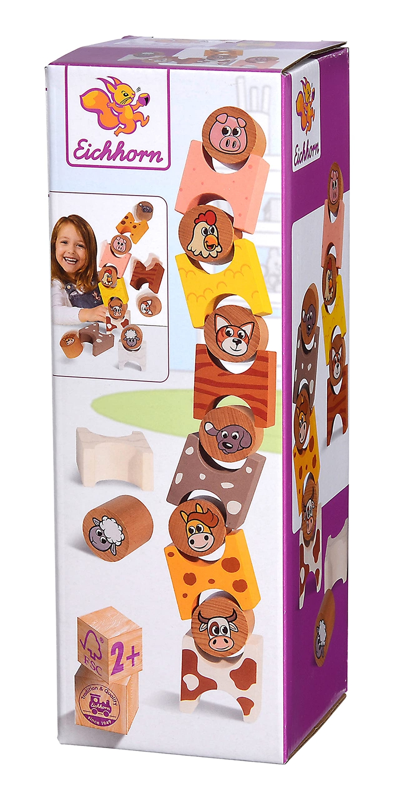 Eichhorn 100005201 Stacking game, Colourful