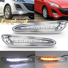 Pair Led Daytime Running Light For Mazda 3 Axela Car Fog Lamp Drl 2010-2013