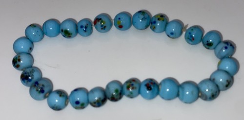 Estate Costume Jewelry Mixed Lot Bracelets Turquoise Color Stretch Bangle Set - Picture 8 of 11