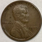 1929-S Lincoln Wheat Cent Extremely Fine XF Coin, Reverse Spotting #11389