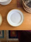 Vignaud Limoges France White Porcelain Plate Round Gold Rim Glossy Finish — photo 2