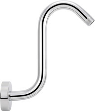 S Shaped Shower Head Riser Arm, Shower Extender Arm with Flange, Standard 1/2" C