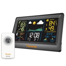 Multifunctional Weather Station with Indoor/Outdoor Temperature, Humidity, At...