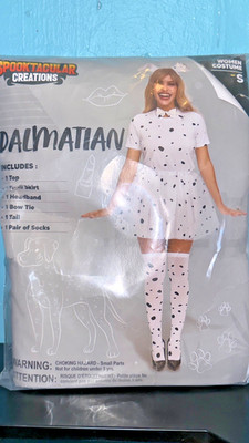 Spooktacular Creations 6 Pcs Halloween Women Dalmatian Dog Costume Small