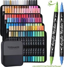 120 Colors Acrylic Paint Markers, Waterproof 1 Count Pack of 120 , F-120