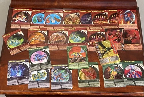 Lot of 24 Bakugan Battle Brawlers Cards 2008 / 2009 Ability+ Used Condition READ