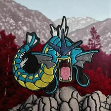 Gyarados  Pokemon Embroidery Patch 4.92" X 4.94"