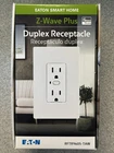NEW Eaton RFTR9605-TAW Z-Wave Plus Wireless WiFi Duplex Receptacle Outlet White