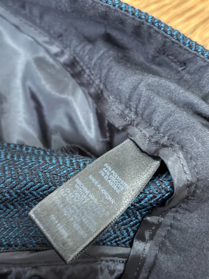 Express Womens Columnist Bootcut Trouser Dress Pants Size 8R Green Black Career - Image 4 of 4