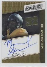 2014 Press Pass Showbound Gold Michael Sam #SB-MS Auto n1u