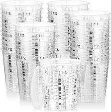 Mifoci 80 Pcs Paint Mixing Cups 40 Oz Graduated Mixing Bucket With 16 Lids Mifoci 80 Pcs Paint Mixing Cups 40 Oz Graduated Mixing Bucket With 16 Lids