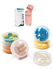 3 in 1 Portable Pill Cutter Crusher with Pill Holders 7 Day Small Compartment...