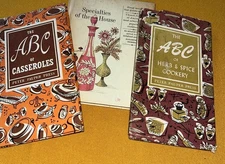 3 Peter Pauper Press Hardcover MCM Cookbooks Retro Graphics