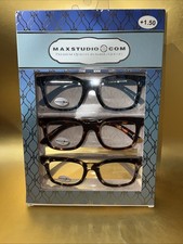 NEW MAX STUDIO PREMIUM 3-PACK READING GLASSES...