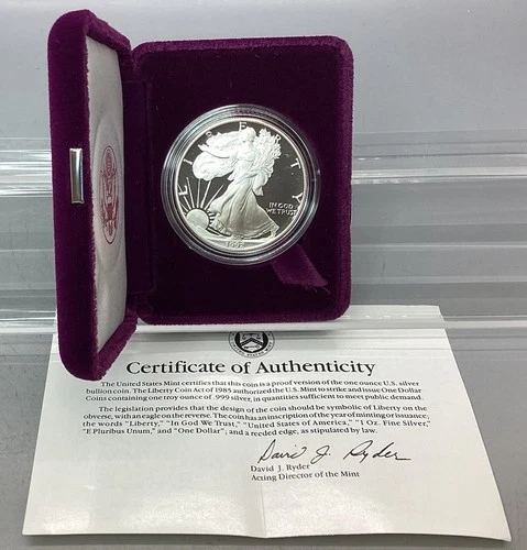 1992-S American Silver Eagle — photo from the most recent tracked eBay sale