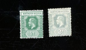 stamps-Northern Nigeria-lot of 2-lot 37