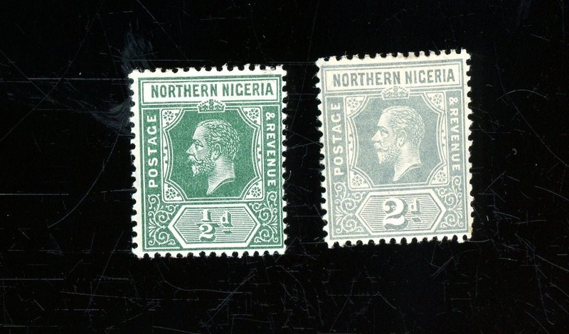stamps-Northern Nigeria-lot of 2-lot 37