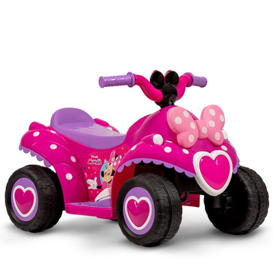 6V Disney Minnie Mouse Ride-On Quad for Toddlers Ages 1.5-3 Pink