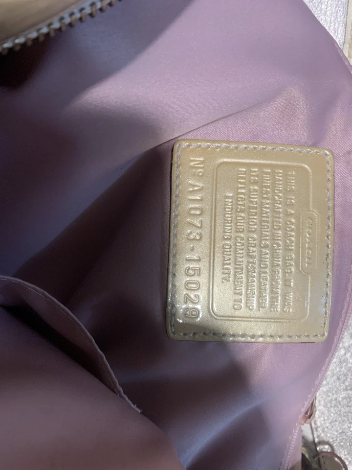 Bolso de hombro vintage Coach para mujer Hampton floral con adornos de cuero de paja 15029 Foto 2 de 4