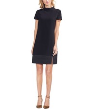 Vince Camuto Womens Topstitched Sheath Dress, black, XS